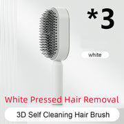 Brosse Auto-Nettoyante Femme Massage Cuir Chevelu & Anti-Statique