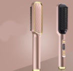 Brosse lissante professionnelle Peigne chauffant électrique en céramique, anti-brûlure