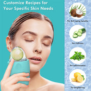 Rouleau facial en silicone à effet glace Raffermissant, anti-cernes et resserre les pores