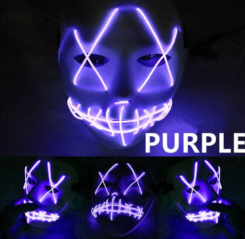 Masque LED lumineux intégral Spécial Halloween et fêtes