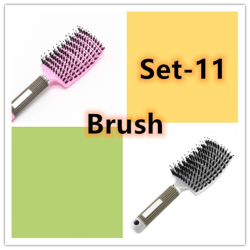 Brosse Démêlante Anti-Nœuds Massage Cuir Chevelu & Brillance