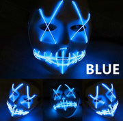 Masque LED lumineux intégral Spécial Halloween et fêtes