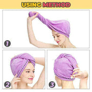Capuche Sèche-Cheveux en Microfibre Absorption Rapide & Soin Doux