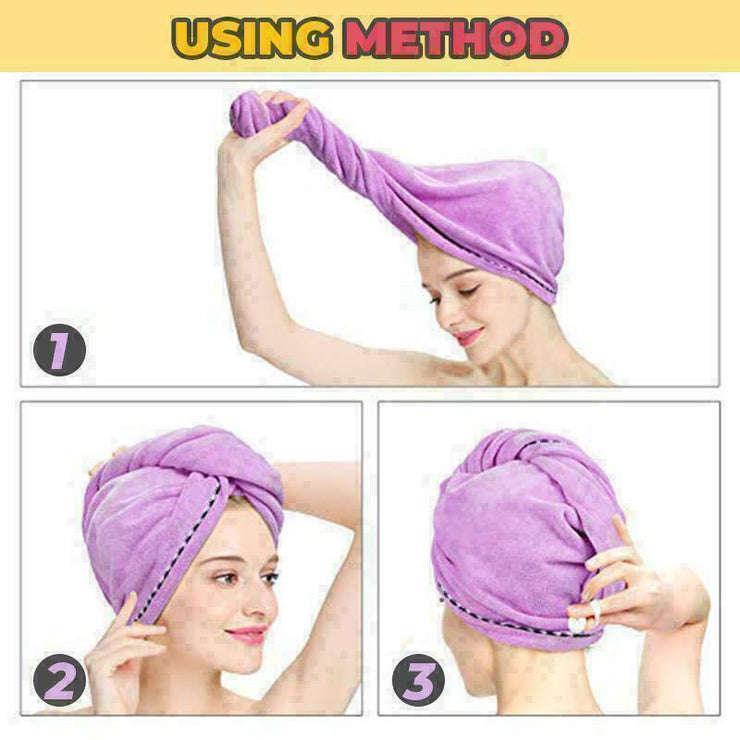 Capuche Sèche-Cheveux en Microfibre Absorption Rapide & Soin Doux