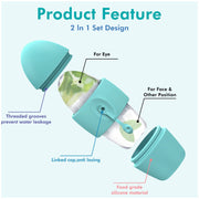 Rouleau facial en silicone à effet glace Raffermissant, anti-cernes et resserre les pores