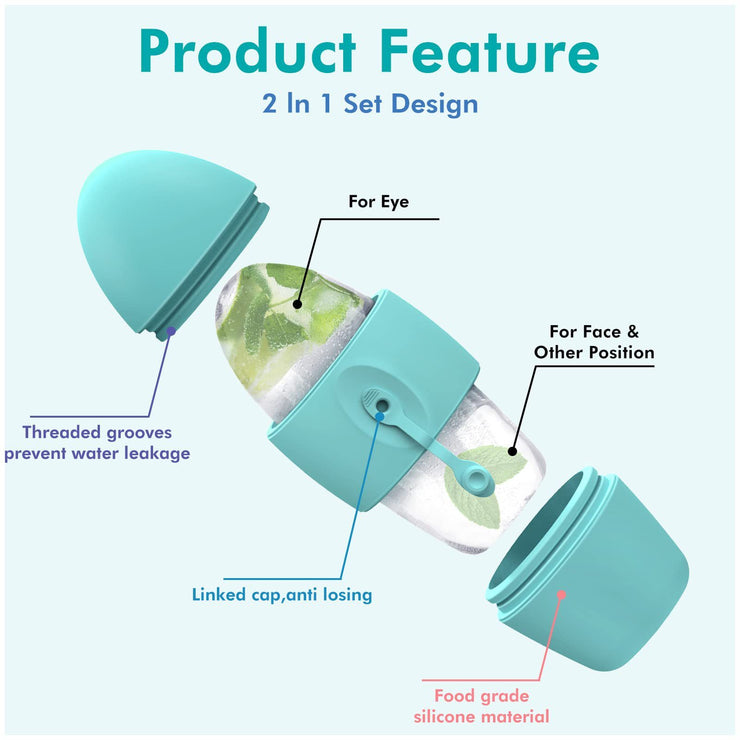 Rouleau facial en silicone à effet glace Raffermissant, anti-cernes et resserre les pores