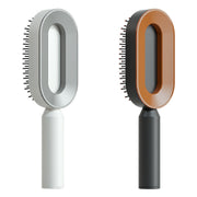 Brosse Auto-Nettoyante Femme Massage Cuir Chevelu & Anti-Statique