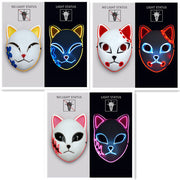 Masque LED lumineux motif chat Accessoire de fête et déguisement
