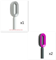 Brosse Auto-Nettoyante Femme Massage Cuir Chevelu & Anti-Statique