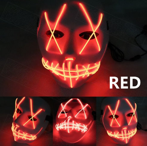 Masque LED lumineux intégral Spécial Halloween et fêtes