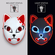 Masque LED lumineux motif chat Accessoire de fête et déguisement