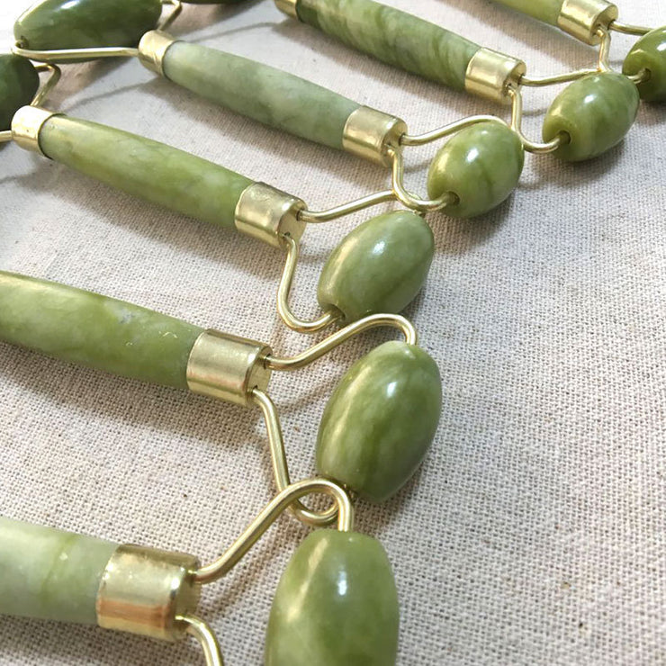 Rouleau de jade double tête Massage visage et soin de la peau