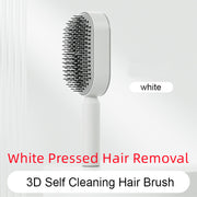 Brosse Auto-Nettoyante Femme Massage Cuir Chevelu & Anti-Statique