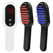 Brosse de Massage Cuir Chevelu Électrique Thérapie Magnétique & Lumière Rouge/Bleue