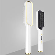 Brosse lissante professionnelle Peigne chauffant électrique en céramique, anti-brûlure