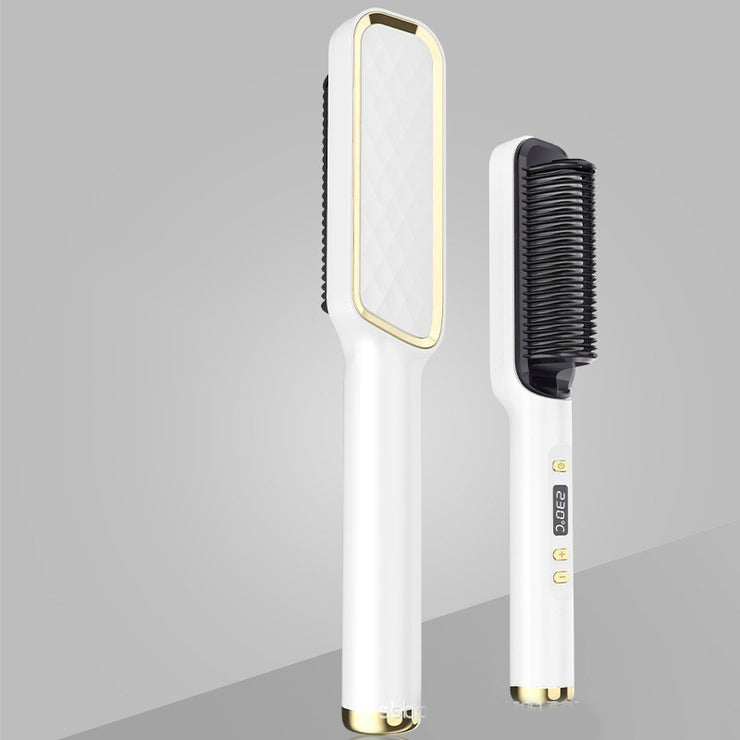 Brosse lissante professionnelle Peigne chauffant électrique en céramique, anti-brûlure
