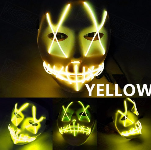 Masque LED lumineux intégral Spécial Halloween et fêtes