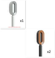 Brosse Auto-Nettoyante Femme Massage Cuir Chevelu & Anti-Statique