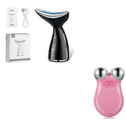 Appareil beauté visage et cou EMS microcourants LED 3 couleurs, anti-relâchement et lifting