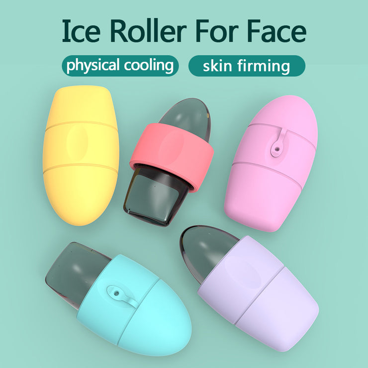 Rouleau facial en silicone à effet glace Raffermissant, anti-cernes et resserre les pores