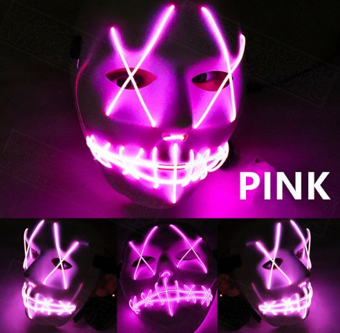 Masque LED lumineux intégral Spécial Halloween et fêtes