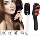 Brosse de Massage Cuir Chevelu Électrique Thérapie Magnétique & Lumière Rouge/Bleue