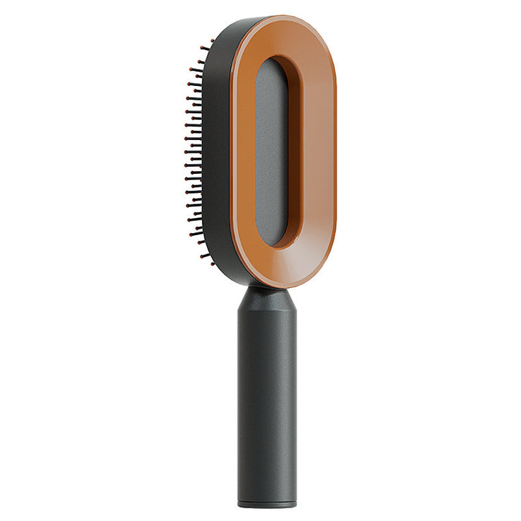 Brosse Auto-Nettoyante Femme Massage Cuir Chevelu & Anti-Statique