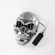 Masque LED Halloween tête de mort Lumineux pour fêtes et soirées