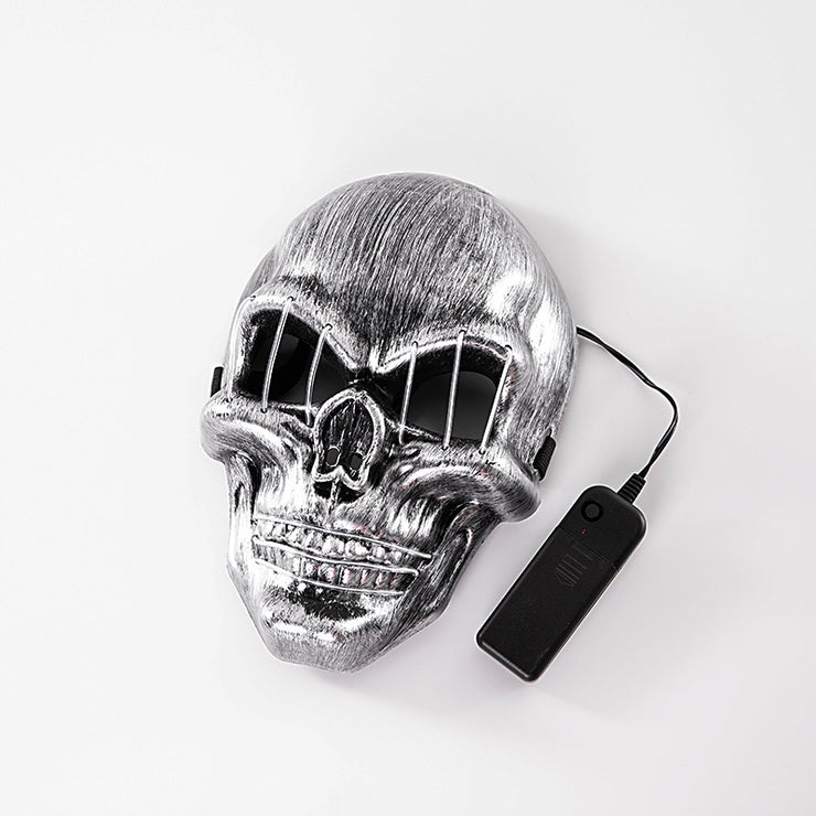 Masque LED Halloween tête de mort Lumineux pour fêtes et soirées