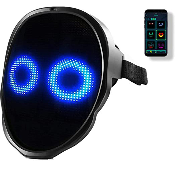 Masque LED Halloween à changement de visage Lumineux multicolore pour fêtes