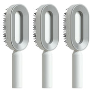Brosse Auto-Nettoyante Femme Massage Cuir Chevelu & Anti-Statique