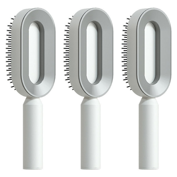 Brosse Auto-Nettoyante Femme Massage Cuir Chevelu & Anti-Statique