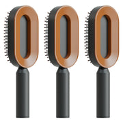 Brosse Auto-Nettoyante Femme Massage Cuir Chevelu & Anti-Statique