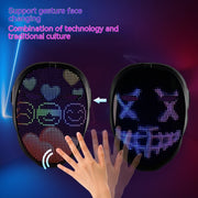 Masque LED Halloween à changement de visage Lumineux multicolore pour fêtes