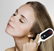 Brosse de Massage Cuir Chevelu Électrique Thérapie Magnétique & Lumière Rouge/Bleue