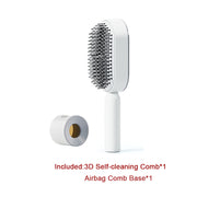 Brosse Auto-Nettoyante Femme Massage Cuir Chevelu & Anti-Statique