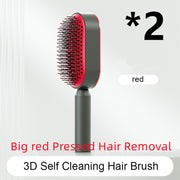 Brosse Auto-Nettoyante Femme Massage Cuir Chevelu & Anti-Statique