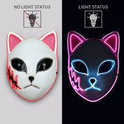 Masque LED lumineux motif chat Accessoire de fête et déguisement