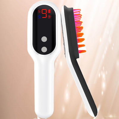 Brosse de Massage Cuir Chevelu Électrique Thérapie Magnétique & Lumière Rouge/Bleue