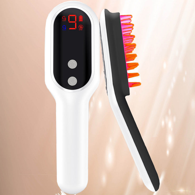 Brosse de Massage Cuir Chevelu Électrique Thérapie Magnétique & Lumière Rouge/Bleue