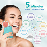 Rouleau facial en silicone à effet glace Raffermissant, anti-cernes et resserre les pores