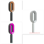 Brosse Auto-Nettoyante Femme Massage Cuir Chevelu & Anti-Statique