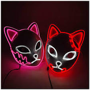 Masque LED lumineux motif chat Accessoire de fête et déguisement