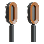 Brosse Auto-Nettoyante Femme Massage Cuir Chevelu & Anti-Statique