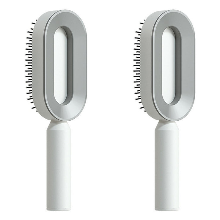 Brosse Auto-Nettoyante Femme Massage Cuir Chevelu & Anti-Statique