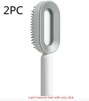 Brosse Auto-Nettoyante Femme Massage Cuir Chevelu & Anti-Statique