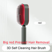 Brosse Auto-Nettoyante Femme Massage Cuir Chevelu & Anti-Statique