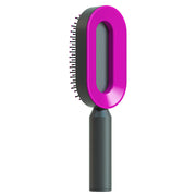 Brosse Auto-Nettoyante Femme Massage Cuir Chevelu & Anti-Statique