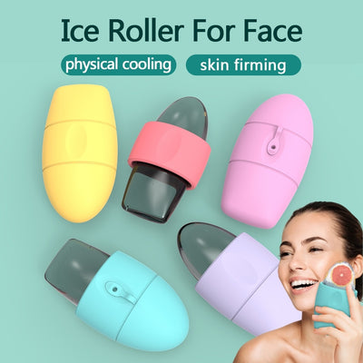 Rouleau facial en silicone à effet glace Raffermissant, anti-cernes et resserre les pores