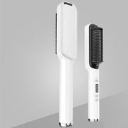 Brosse lissante professionnelle Peigne chauffant électrique en céramique, anti-brûlure